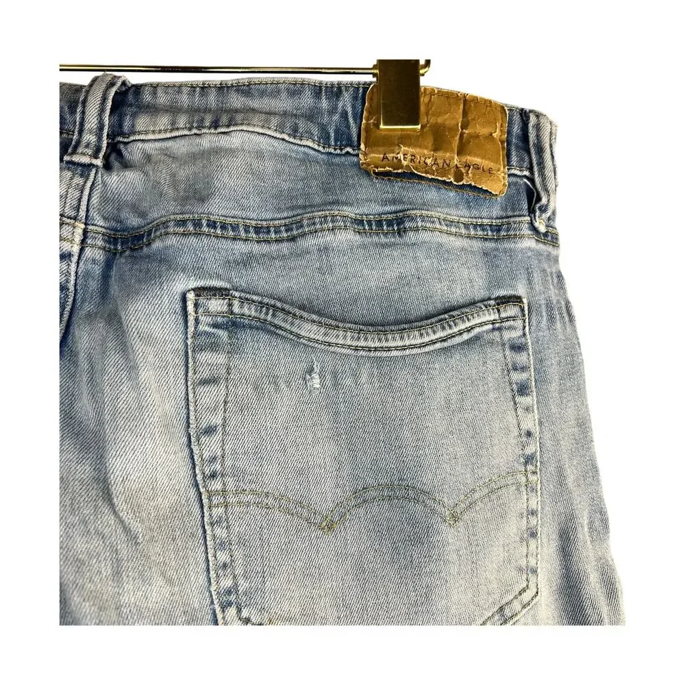 American Eagle Ne(X)t Level Flex Slim Straight Jeans Light Wash 34x34